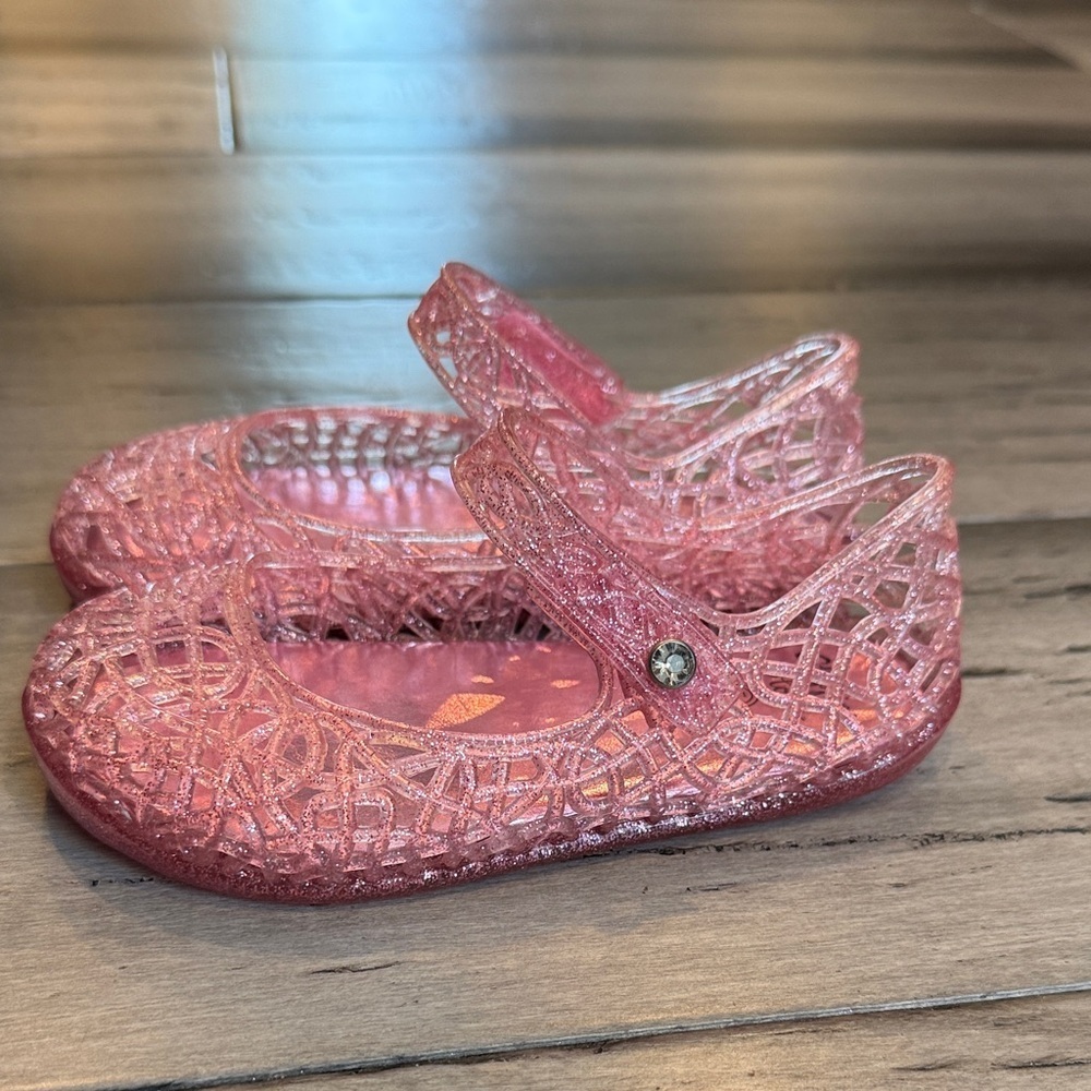 NWOT Pink Glitter Kids Shoes - Picture 4 of 10